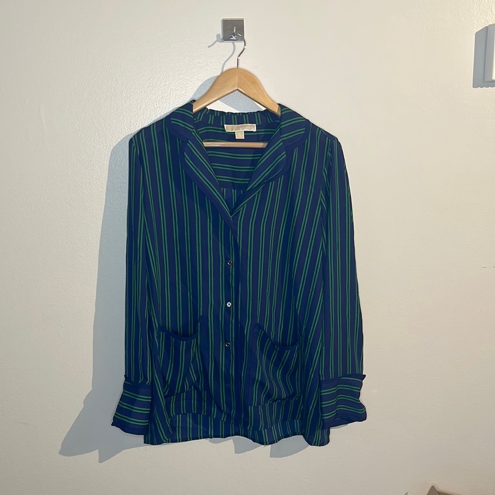 Michael Kors Striped button up blouse